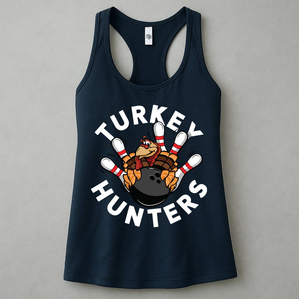Funny Bowling Shirts For Turkey Hunters Womens Tank Top