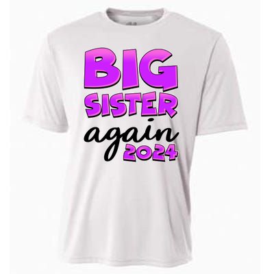 Funny Big Sister Again 2024 New Baby Sibling Cooling Performance Crew T-Shirt