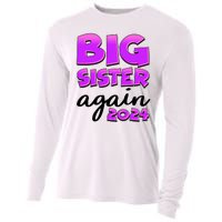 Funny Big Sister Again 2024 New Baby Sibling Cooling Performance Long Sleeve Crew