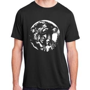 Funny Bigfoot Sasquatch Alien Loch Ness Full Moon Selfie Adult ChromaSoft Performance T-Shirt