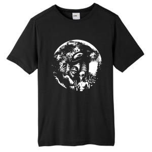 Funny Bigfoot Sasquatch Alien Loch Ness Full Moon Selfie Tall Fusion ChromaSoft Performance T-Shirt