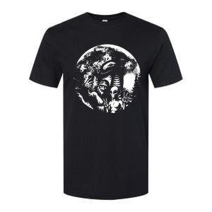 Funny Bigfoot Sasquatch Alien Loch Ness Full Moon Selfie Softstyle CVC T-Shirt