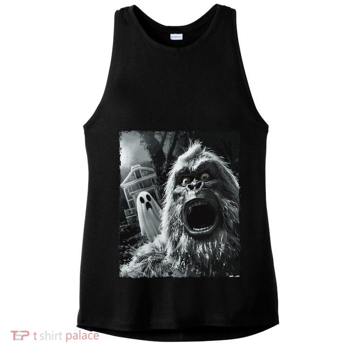 Funny Bigfoot Sasquatch Halloween Gift Ladies PosiCharge Tri-Blend Wicking Tank