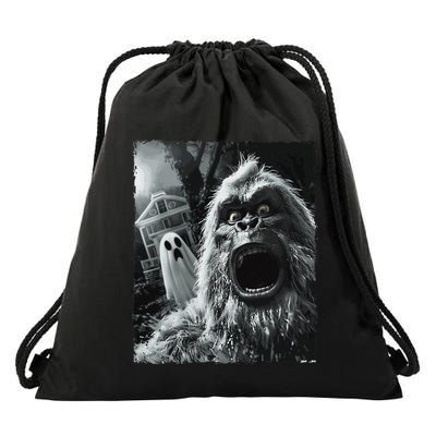 Funny Bigfoot Sasquatch Halloween Gift Drawstring Bag