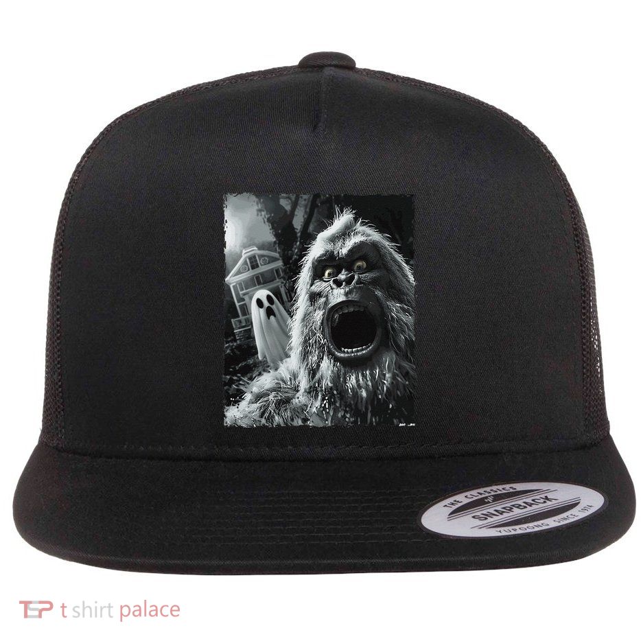 Funny Bigfoot Sasquatch Halloween Gift Flatbill Hat