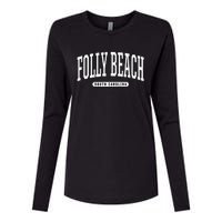 Folly Beach South Carolina Folly Beach Womens Cotton Relaxed Long Sleeve T-Shirt