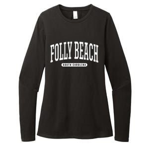 Folly Beach South Carolina Folly Beach Womens CVC Long Sleeve Shirt