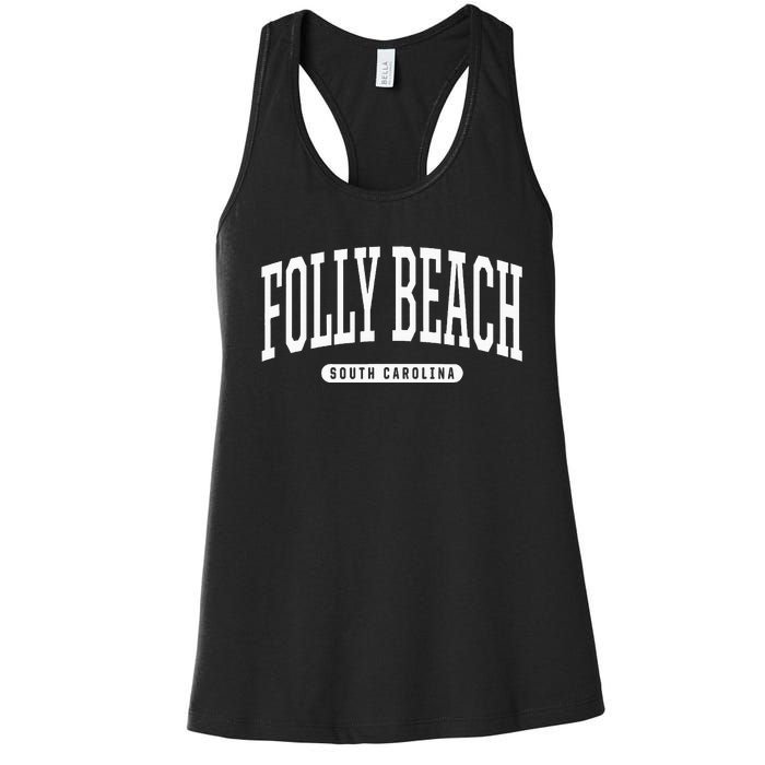 Folly Beach South Carolina Folly Beach Women's Racerback Tank