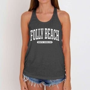 Folly Beach South Carolina Folly Beach Women's Knotted Racerback Tank