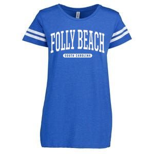 Folly Beach South Carolina Folly Beach Enza Ladies Jersey Football T-Shirt