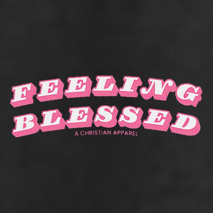 Feeling Blessed Subtle Christian Minimal 7 Panel Mesh Trucker Snapback Hat