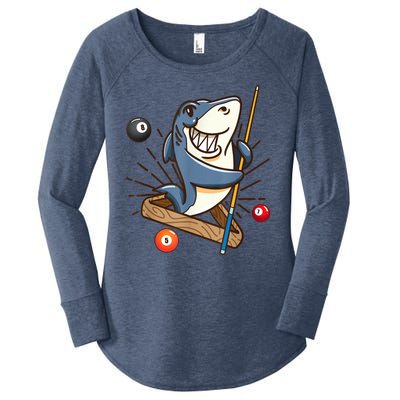 Funny Billiards Shark Hustler Pool Girl Snooker Gifts Women's Perfect Tri Tunic Long Sleeve Shirt