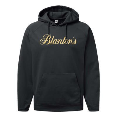 Funny Blantons Small Batch Kentucky Bourbon Whiskey Performance Fleece Hoodie