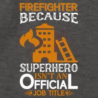 Firefighter Because Superhero Vector Backpack