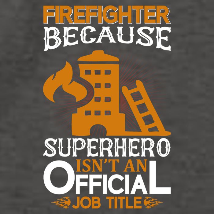 Firefighter Because Superhero Vector Backpack