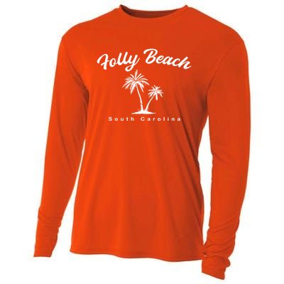 Folly Beach South Carolina Summer Sc Tropical Charleston Gift Cooling Performance Long Sleeve Crew