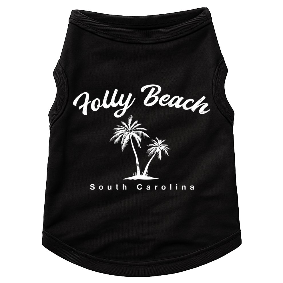 Folly Beach South Carolina Summer Sc Tropical Charleston Gift Doggie Tank