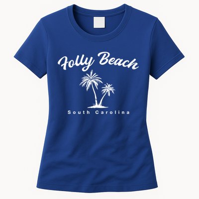 Folly Beach South Carolina Summer Sc Tropical Charleston Gift Womens T-Shirt
