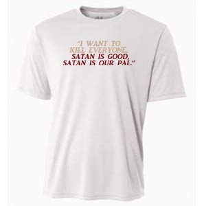 Funny Burbs Satan Chant By The Klopek Cooling Performance Crew T-Shirt