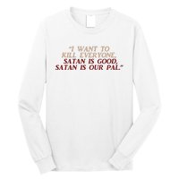 Funny Burbs Satan Chant By The Klopek Long Sleeve Shirt