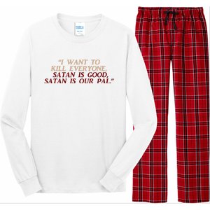 Funny Burbs Satan Chant By The Klopek Long Sleeve Pajama Set