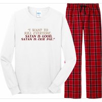 Funny Burbs Satan Chant By The Klopek Long Sleeve Pajama Set