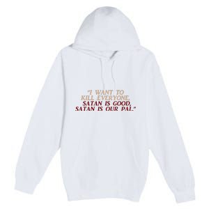 Funny Burbs Satan Chant By The Klopek Premium Pullover Hoodie