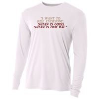 Funny Burbs Satan Chant By The Klopek Cooling Performance Long Sleeve Crew