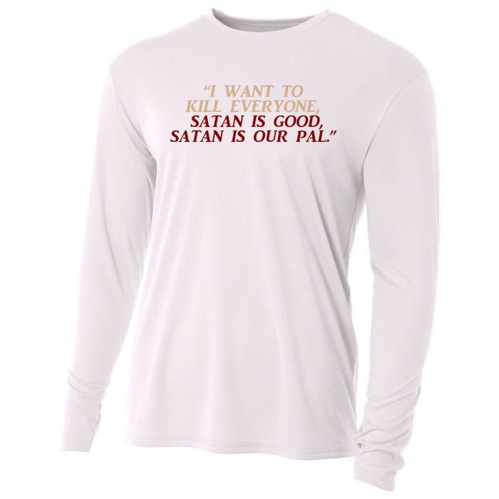 Funny Burbs Satan Chant By The Klopek Cooling Performance Long Sleeve Crew