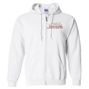 Funny Burbs Satan Chant By The Klopek Full Zip Hoodie