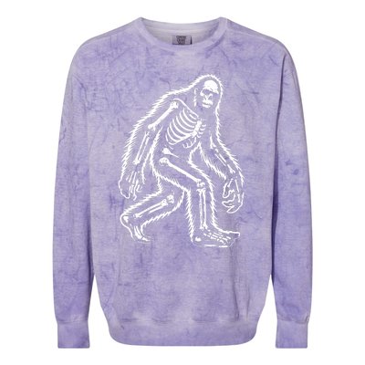 Funny Bigfoot Sasquatch Halloween Skeleton Colorblast Crewneck Sweatshirt