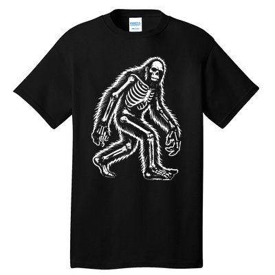 Funny Bigfoot Sasquatch Halloween Skeleton Tall T-Shirt