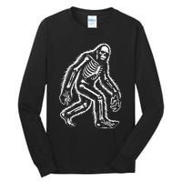 Funny Bigfoot Sasquatch Halloween Skeleton Tall Long Sleeve T-Shirt