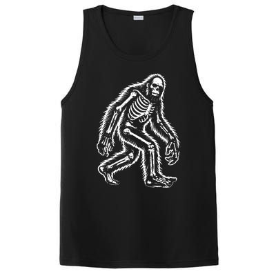 Funny Bigfoot Sasquatch Halloween Skeleton PosiCharge Competitor Tank