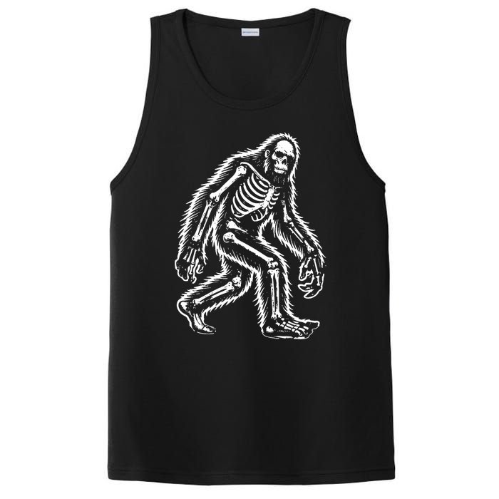 Funny Bigfoot Sasquatch Halloween Skeleton PosiCharge Competitor Tank