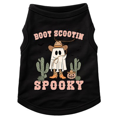 Funny Boot Scootin Spooky Cowboy Ghost Halloween Doggie Tank
