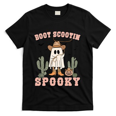 Funny Boot Scootin Spooky Cowboy Ghost Halloween T-Shirt