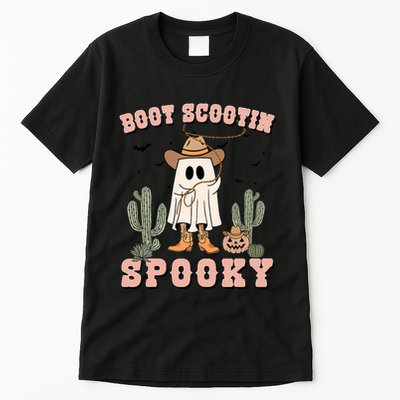Funny Boot Scootin Spooky Cowboy Ghost Halloween Tall T-Shirt