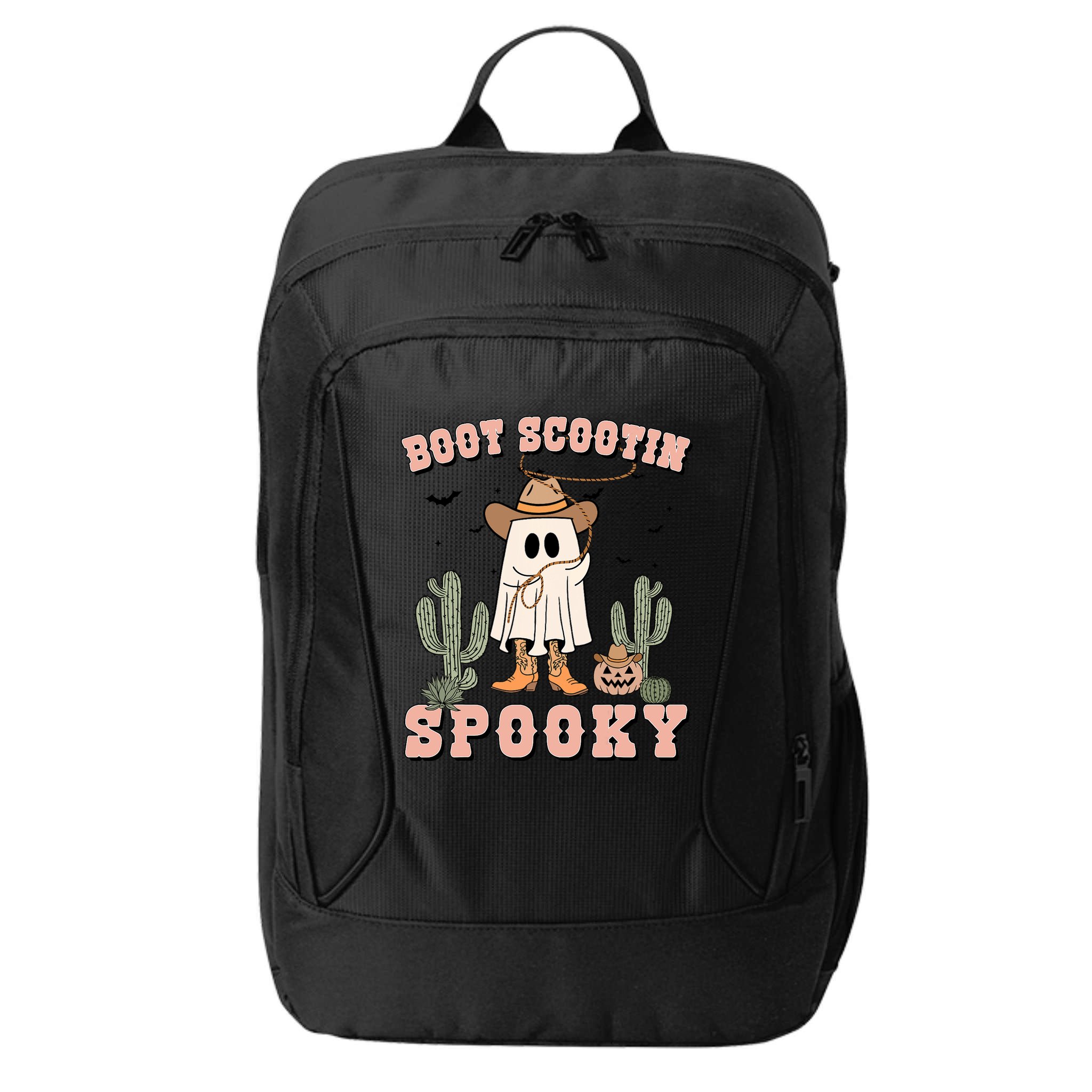Funny Boot Scootin Spooky Cowboy Ghost Halloween City Backpack