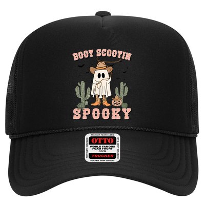 Funny Boot Scootin Spooky Cowboy Ghost Halloween Trucker Hat