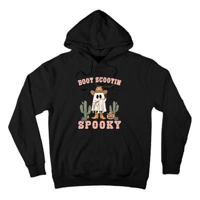Funny Boot Scootin Spooky Cowboy Ghost Halloween Tall Hoodie