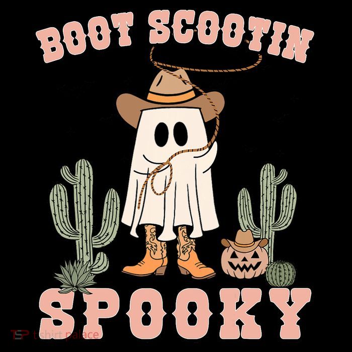 Funny Boot Scootin Spooky Cowboy Ghost Halloween Zip Tote Bag