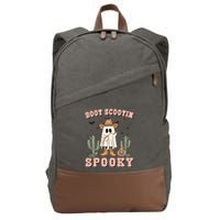 Funny Boot Scootin Spooky Cowboy Ghost Halloween Cotton Canvas Backpack
