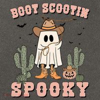 Funny Boot Scootin Spooky Cowboy Ghost Halloween Cotton Canvas Backpack