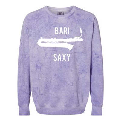 Funny Baritone Saxophone Shirts For Bari Saxophonist Colorblast Crewneck Sweatshirt