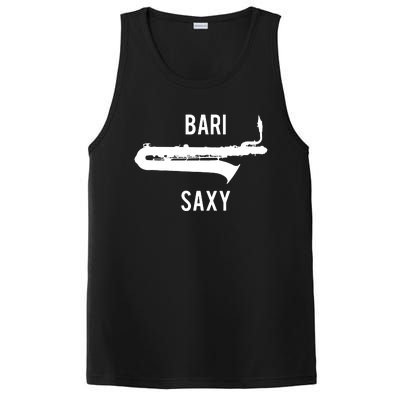 Funny Baritone Saxophone Shirts For Bari Saxophonist PosiCharge Competitor Tank