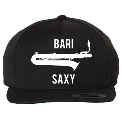 Funny Baritone Saxophone Shirts For Bari Saxophonist Wool Snapback Cap