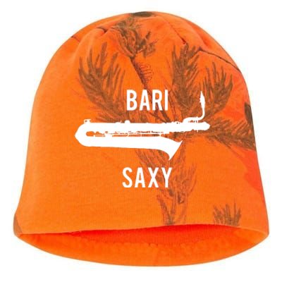 Funny Baritone Saxophone Shirts For Bari Saxophonist Kati - Camo Knit Beanie