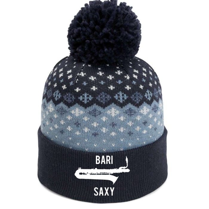 Funny Baritone Saxophone Shirts For Bari Saxophonist The Baniff Cuffed Pom Beanie