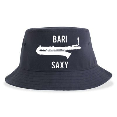 Funny Baritone Saxophone Shirts For Bari Saxophonist Sustainable Bucket Hat